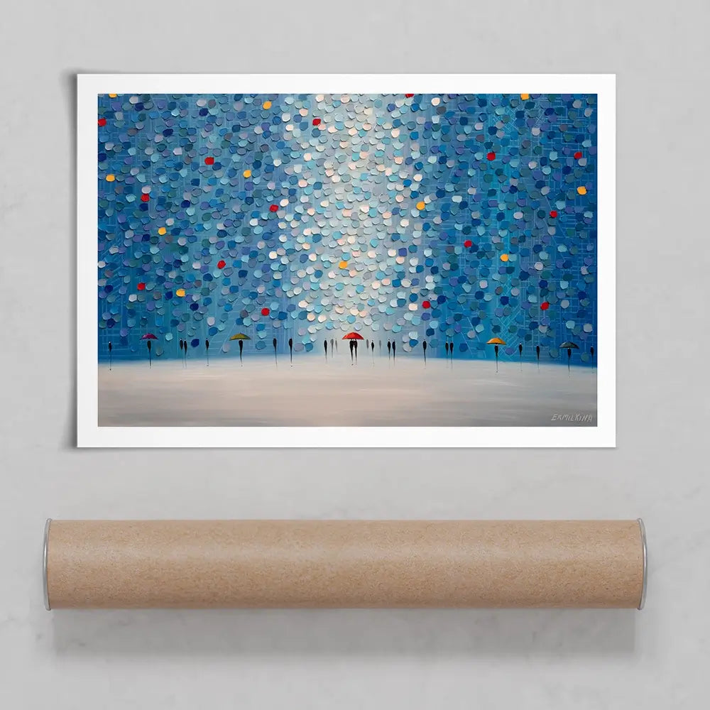 Whispers In Blue Art Print Whispers In Blue Art Print wall art product Ekaterina Ermilkina