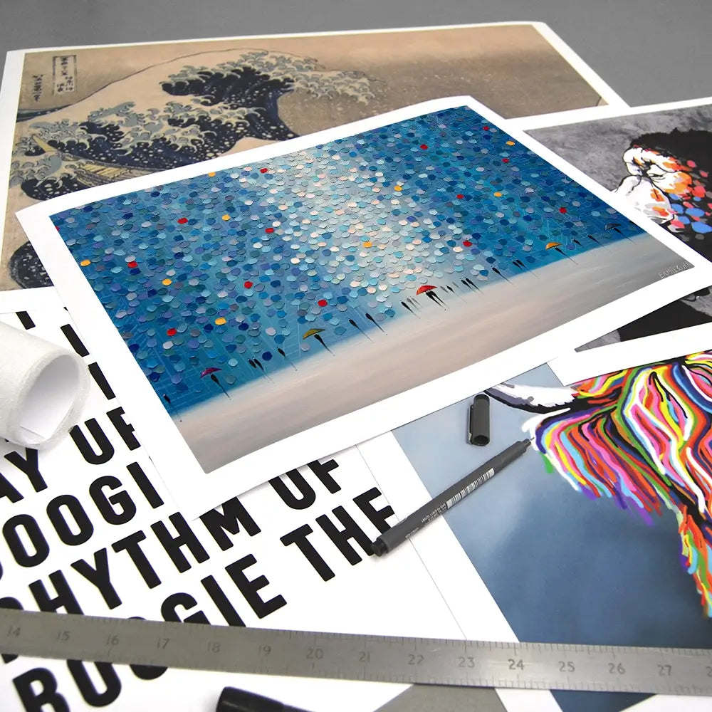 Whispers In Blue Art Print Whispers In Blue Art Print wall art product Ekaterina Ermilkina