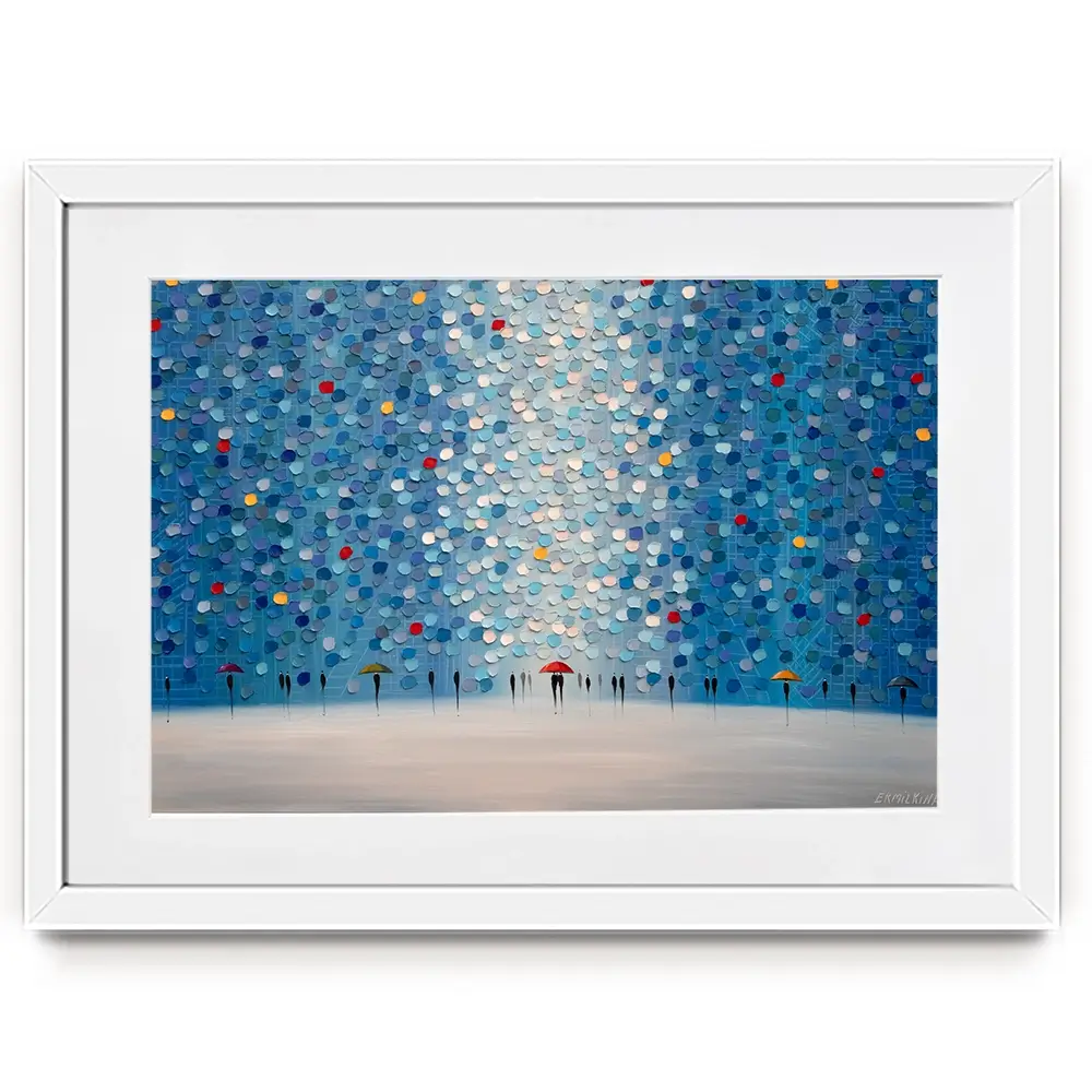 Whispers In Blue Framed Art Print Whispers In Blue Framed Art Print wall art product Ekaterina Ermilkina