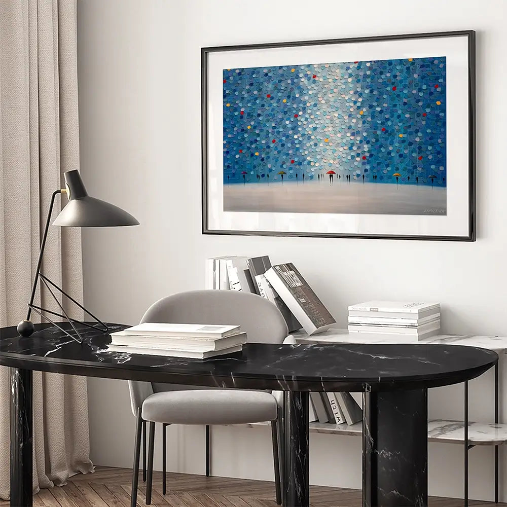 Whispers In Blue Framed Art Print Whispers In Blue Framed Art Print wall art product Ekaterina Ermilkina