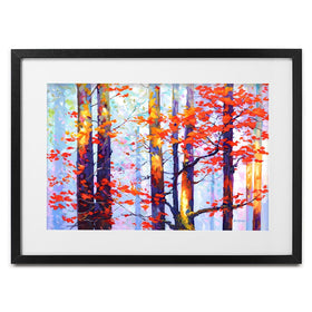 Whispers Of Autumn Love Framed Art Print wall art product Leon Devenice