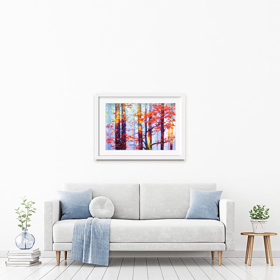 Whispers Of Autumn Love Framed Art Print wall art product Leon Devenice