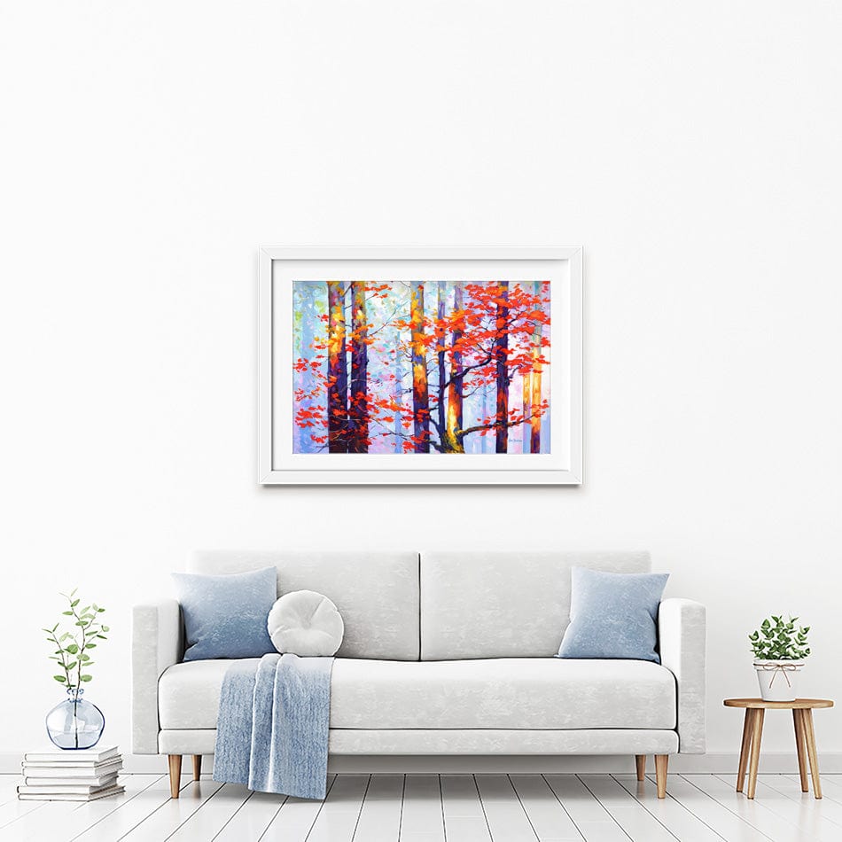 Whispers Of Autumn Love Framed Art Print wall art product Leon Devenice