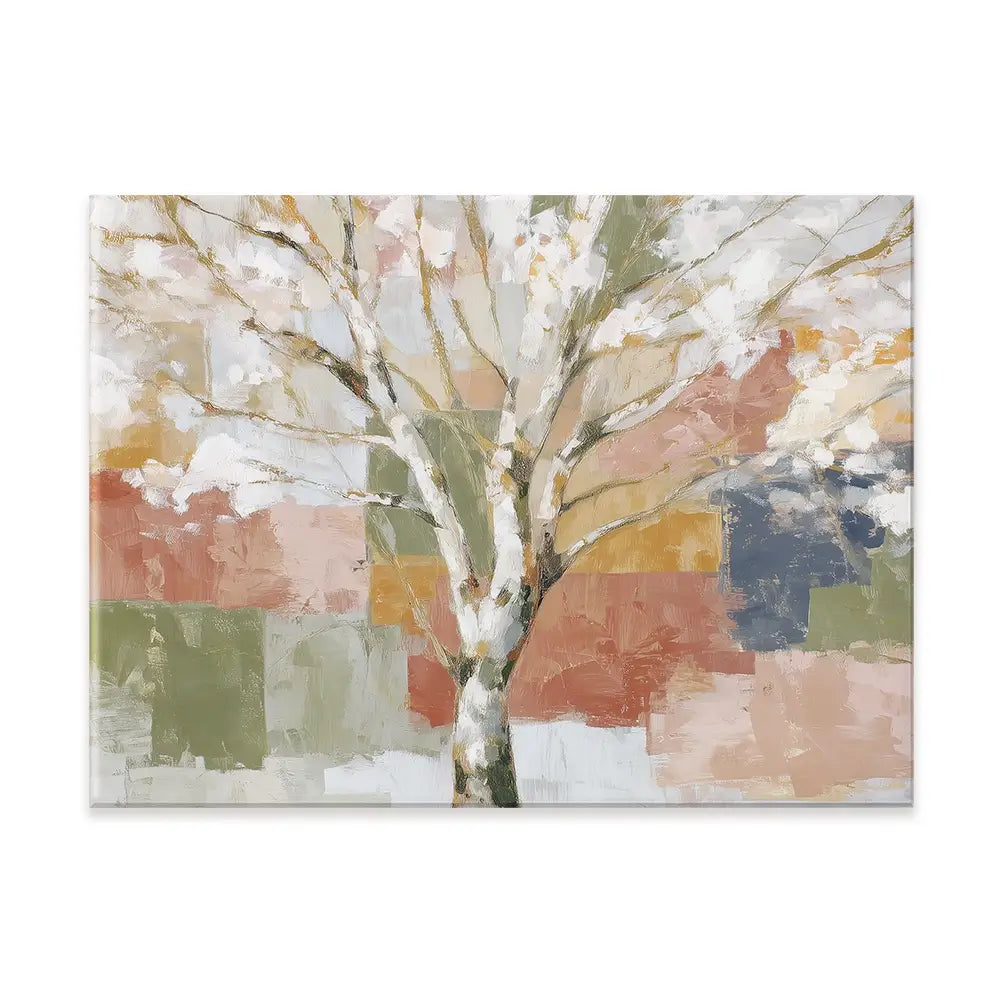 White Birch In Abstract Landscape Canvas Print White Birch In Abstract Landscape Canvas Print wall art product Chromatic Storm Studio