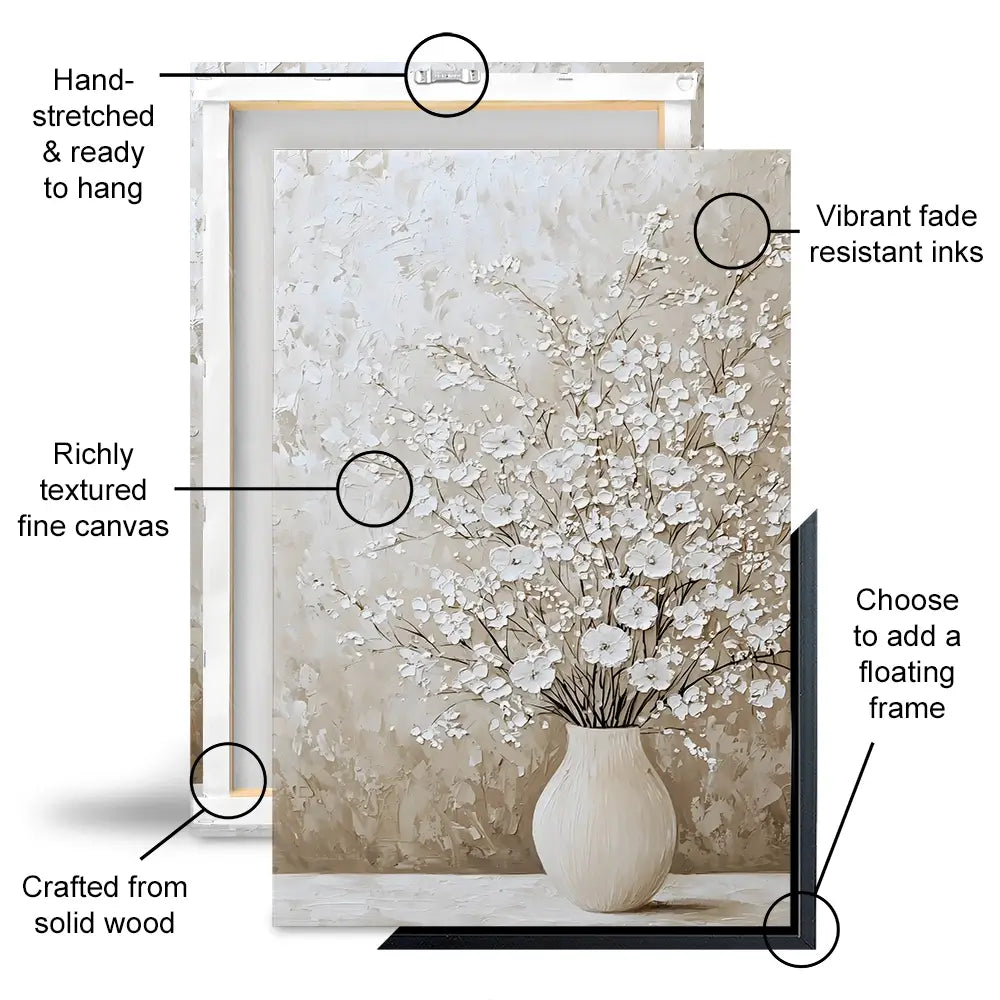 White Cherry Blossoms Oversized Canvas Print White Cherry Blossoms Oversized Canvas Print wall art product Franklyn Gregory - Independent