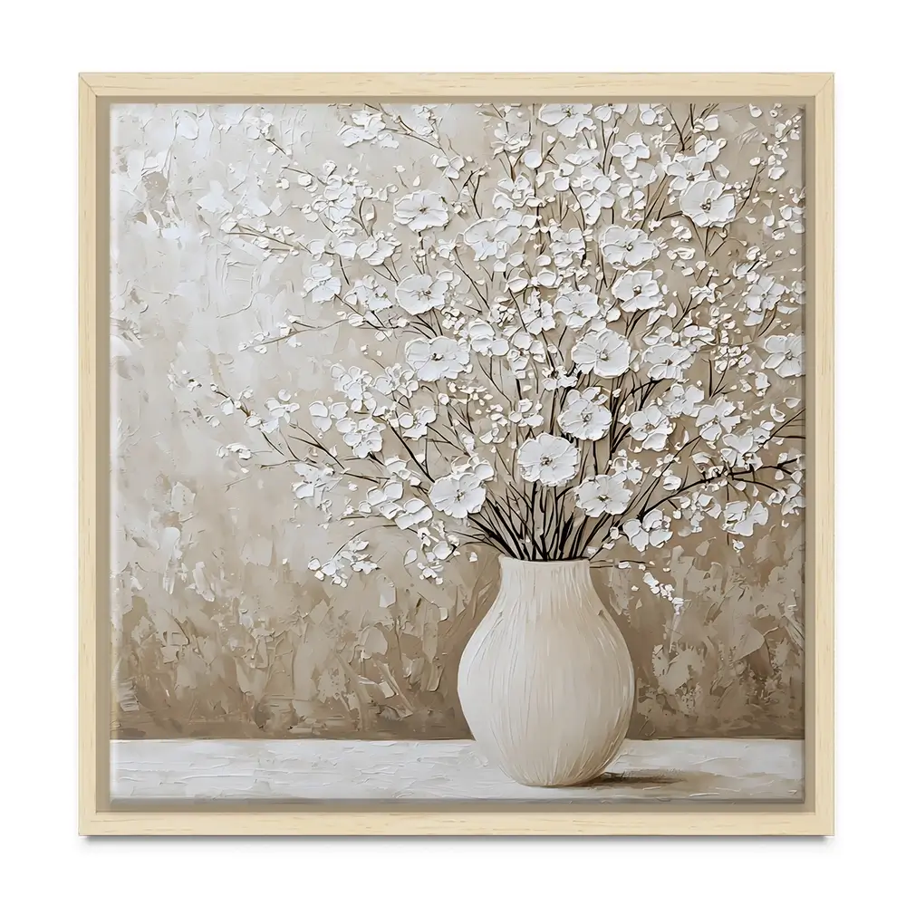 White Cherry Blossoms Square Canvas Print White Cherry Blossoms Square Canvas Print wall art product Franklyn Gregory - Independent