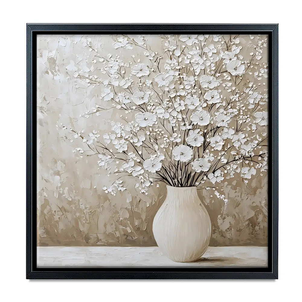 White Cherry Blossoms Square Canvas Print White Cherry Blossoms Square Canvas Print wall art product Franklyn Gregory - Independent