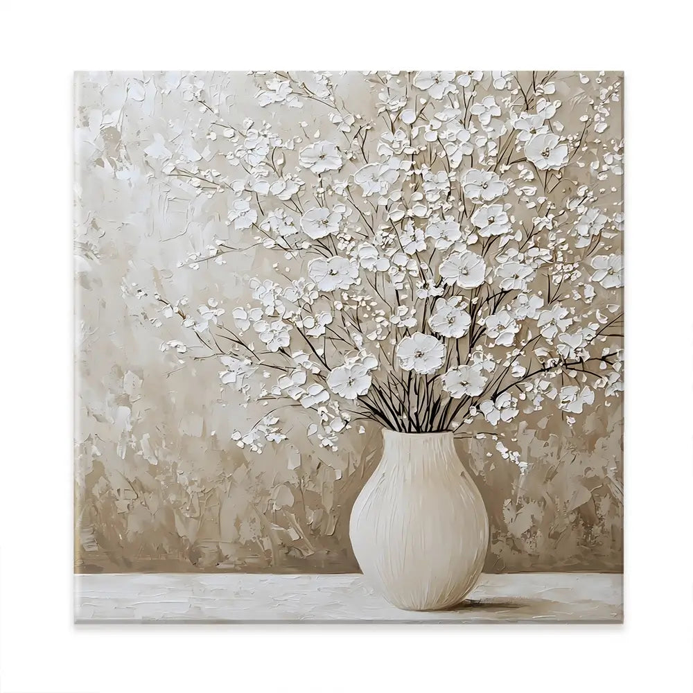White Cherry Blossoms Square Canvas Print White Cherry Blossoms Square Canvas Print wall art product Franklyn Gregory - Independent