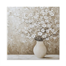 White Cherry Blossoms Square Canvas Print White Cherry Blossoms Square Canvas Print wall art product Franklyn Gregory - Independent