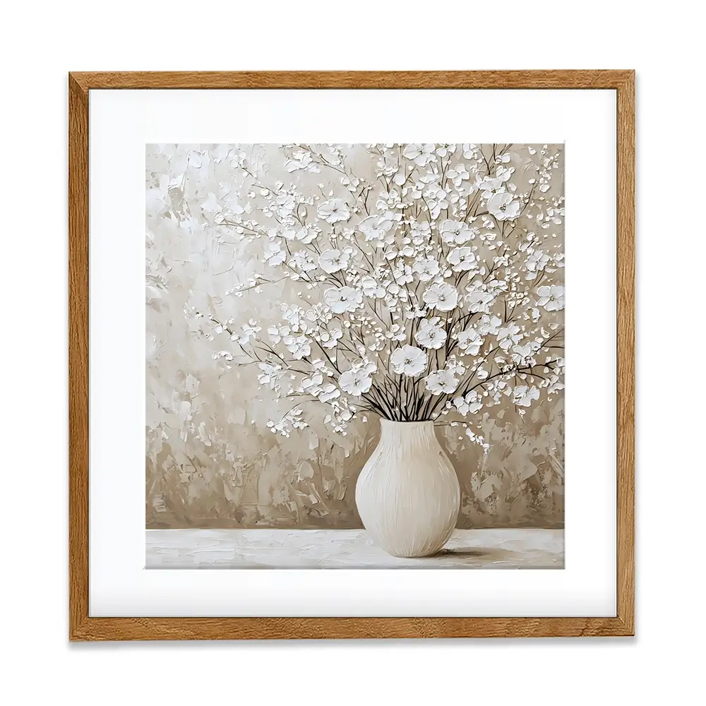 White Cherry Blossoms Square Framed Art Print White Cherry Blossoms Square Framed Art Print wall art product Franklyn Gregory - Independent