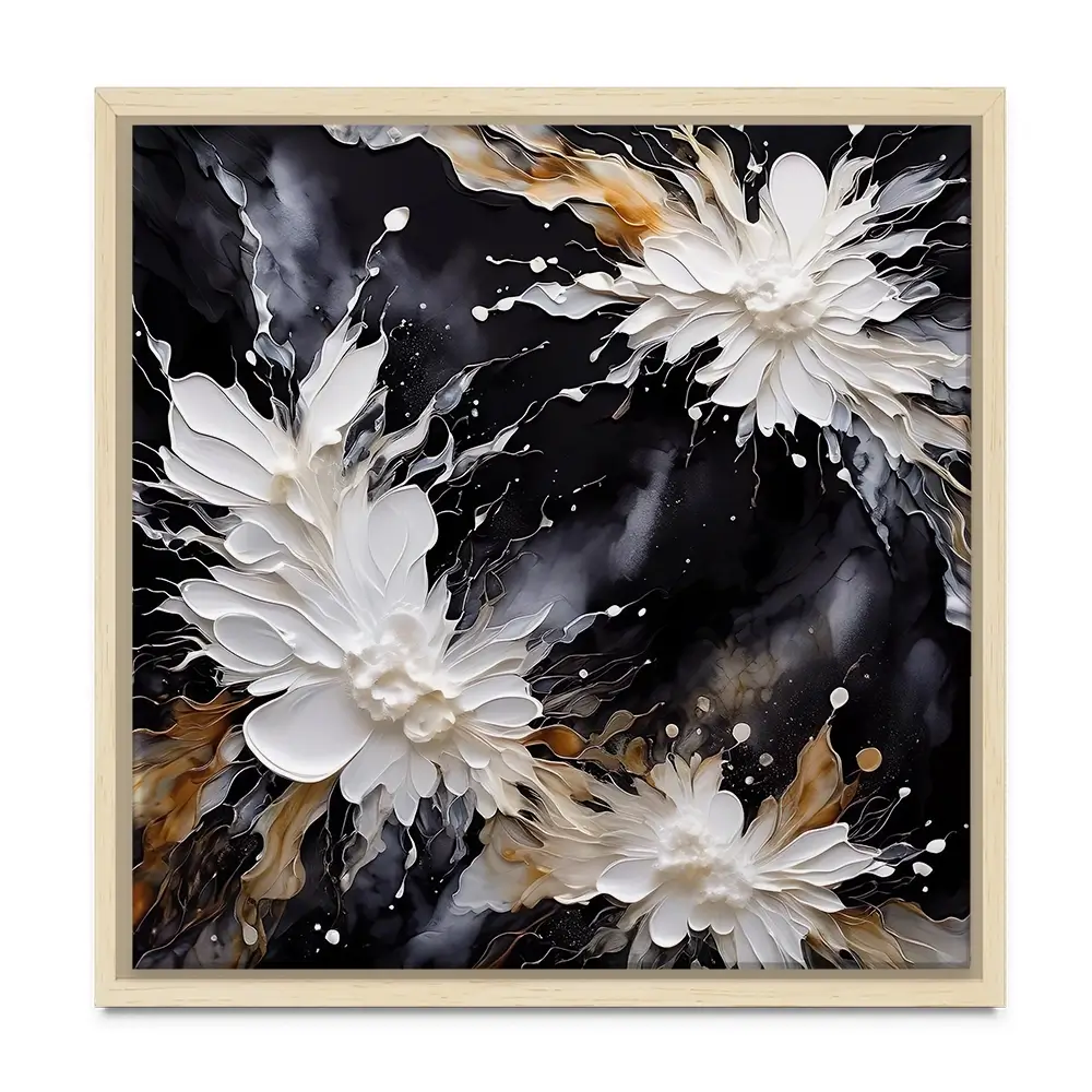 White Elegance Square Canvas Print White Elegance Square Canvas Print wall art product Violeta Allaberdieva