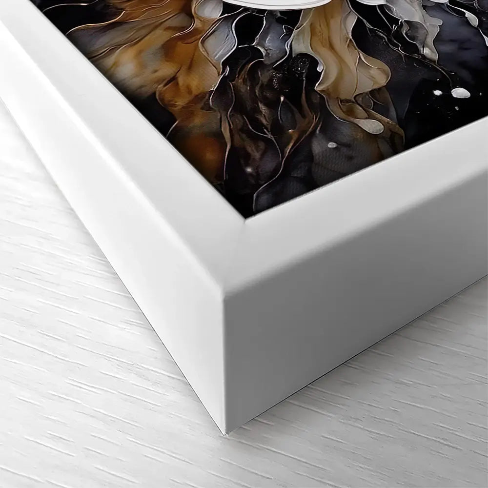 White Elegance Square Canvas Print White Elegance Square Canvas Print wall art product Violeta Allaberdieva