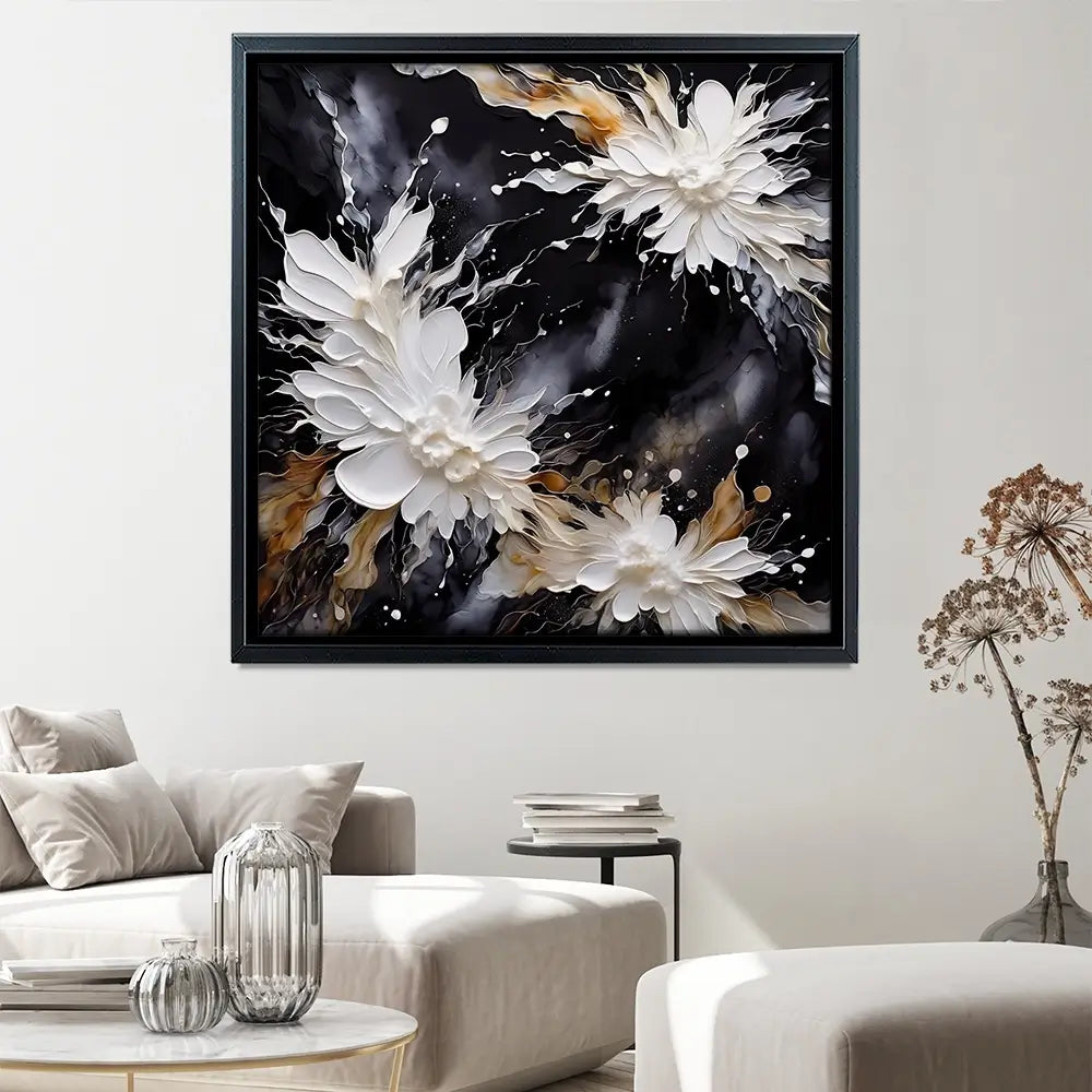 White Elegance Square Canvas Print White Elegance Square Canvas Print wall art product Violeta Allaberdieva