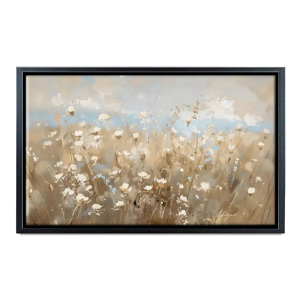 White Flower Field Canvas Print White Flower Field Canvas Print wall art product LSR Design Studio - Independent