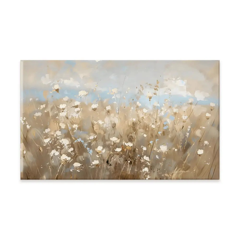 White Flower Field Canvas Print White Flower Field Canvas Print wall art product LSR Design Studio - Independent