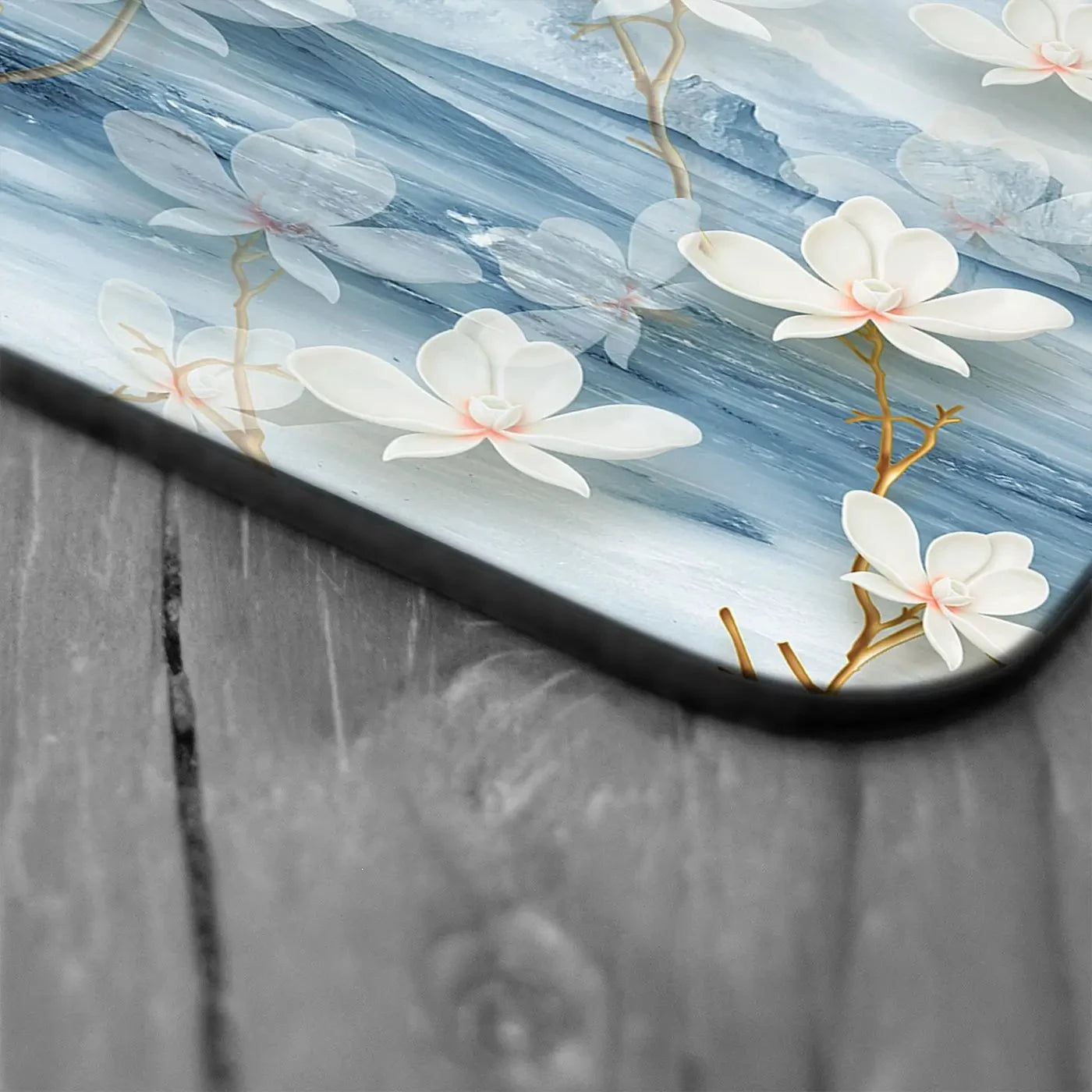 White Flowers Soft Blue Coaster Set Rainbow Soul Tree Coaster Set | Rainbow Soul Tree Art Coasters wall art product Tim Kats / Shutterstock