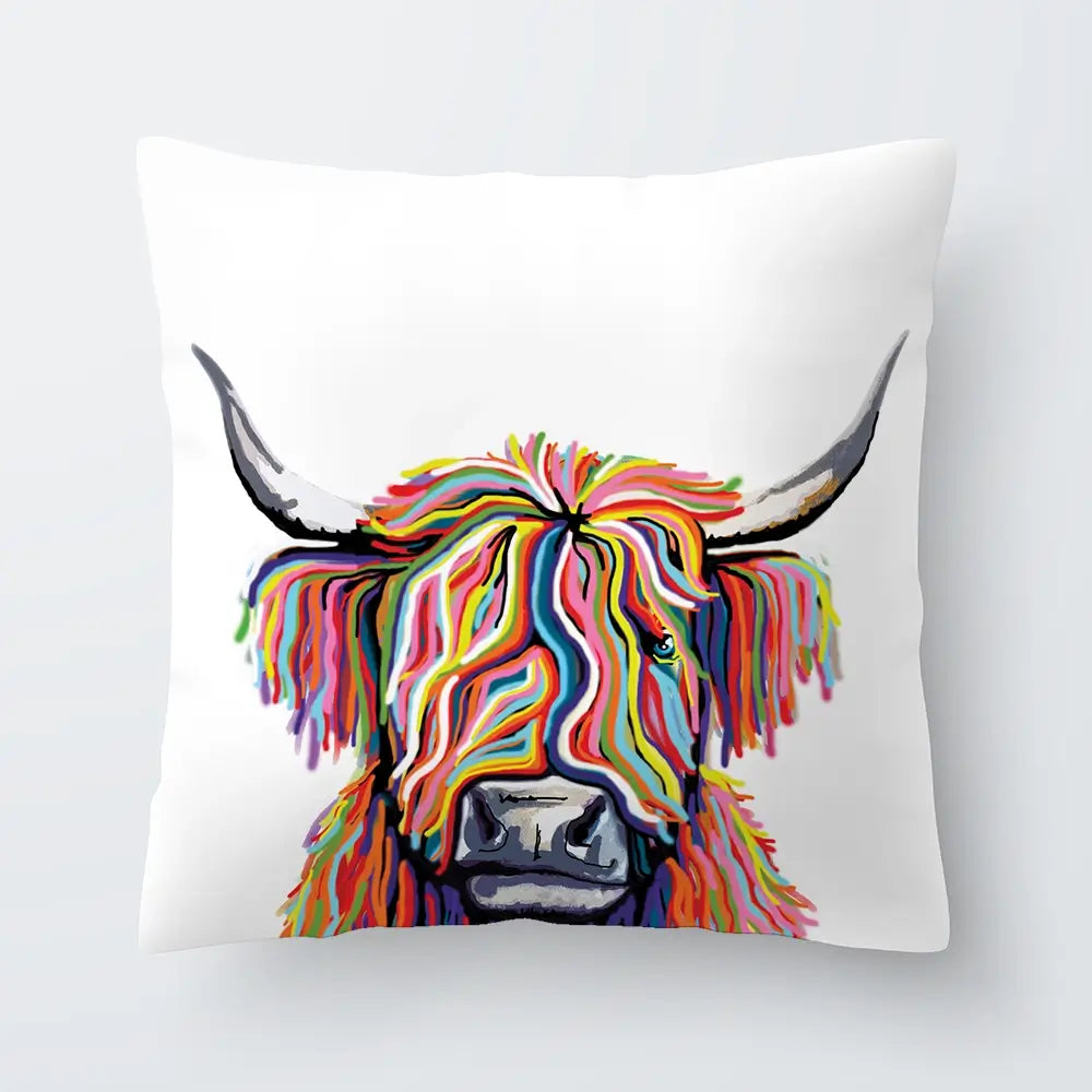 White Highland Cow Cushion White Highland Cow Cushion wall art product Independent
