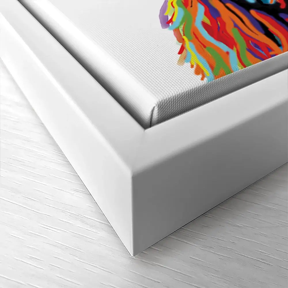 White Highland Cow Oversized Canvas Print White Highland Cow Oversized Canvas Print wall art product Independent