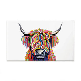 White Highland Cow Oversized Canvas Print White Highland Cow Oversized Canvas Print wall art product Independent