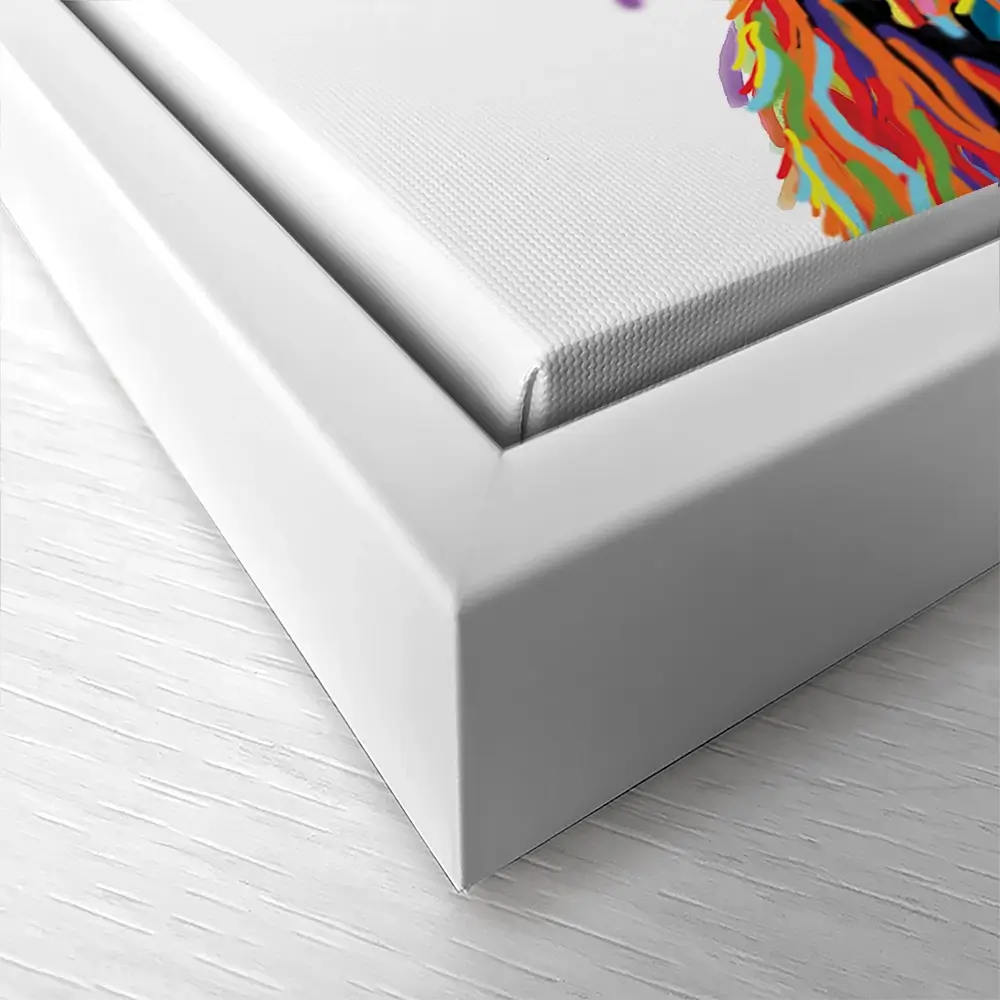 White Highland Cow Square Canvas Print White Highland Cow Square Canvas Print wall art product Independent