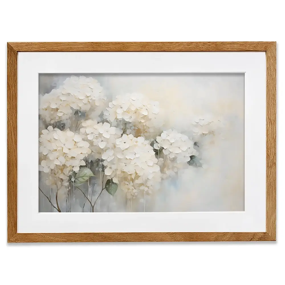 White Hydrangeas Framed Art Print White Hydrangeas Framed Art Print wall art product Arlington Prints - Independent