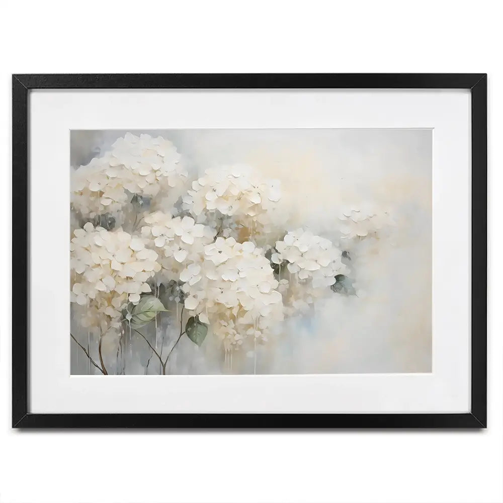 White Hydrangeas Framed Art Print White Hydrangeas Framed Art Print wall art product Arlington Prints - Independent