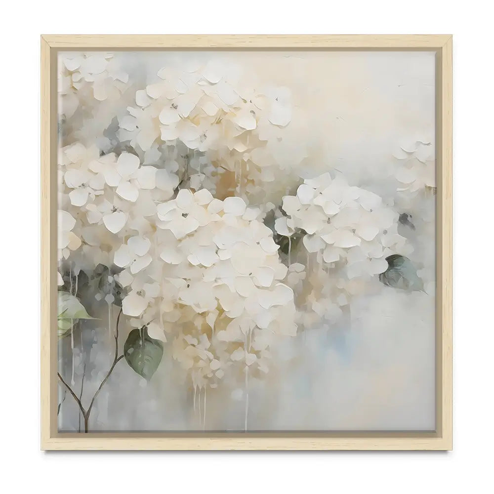 White Hydrangeas Oversized Canvas Print White Hydrangeas Oversized Canvas Print wall art product Arlington Prints - Independent