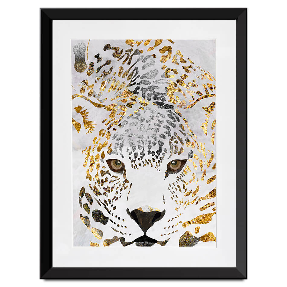 White Jaguar Framed Art Print White Jaguar Framed Art Print wall art product Sarah Manovski
