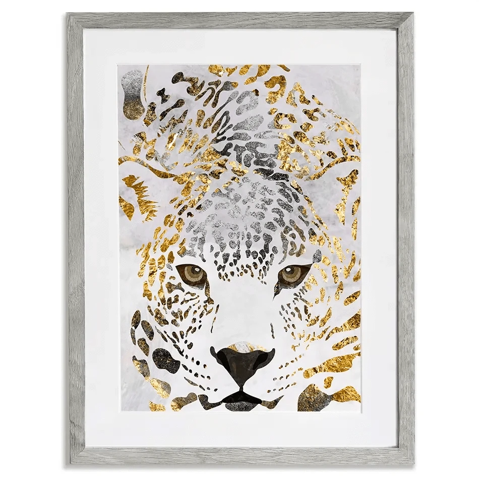White Jaguar Framed Art Print White Jaguar Framed Art Print wall art product Sarah Manovski