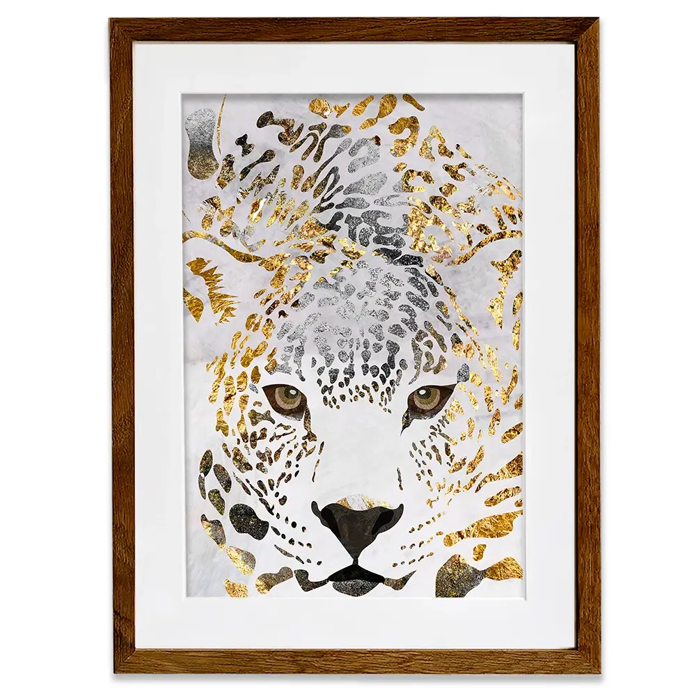 White Jaguar Framed Art Print White Jaguar Framed Art Print wall art product Sarah Manovski