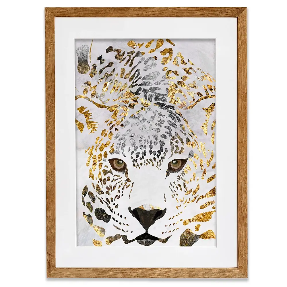 White Jaguar Framed Art Print White Jaguar Framed Art Print wall art product Sarah Manovski
