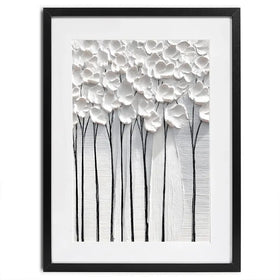 White Petals Framed Art Print White Petals Framed Art Print wall art product LSR Design Studio - Independent