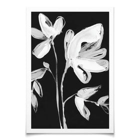 White Whimsical Flowers 2 Art Print White Whimsical Flowers 2 Art Print wall art product Jennifer Goldberger