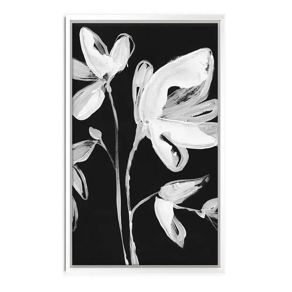 White Whimsical Flowers 2 Canvas Print White Whimsical Flowers 2 Canvas Print wall art product Jennifer Goldberger