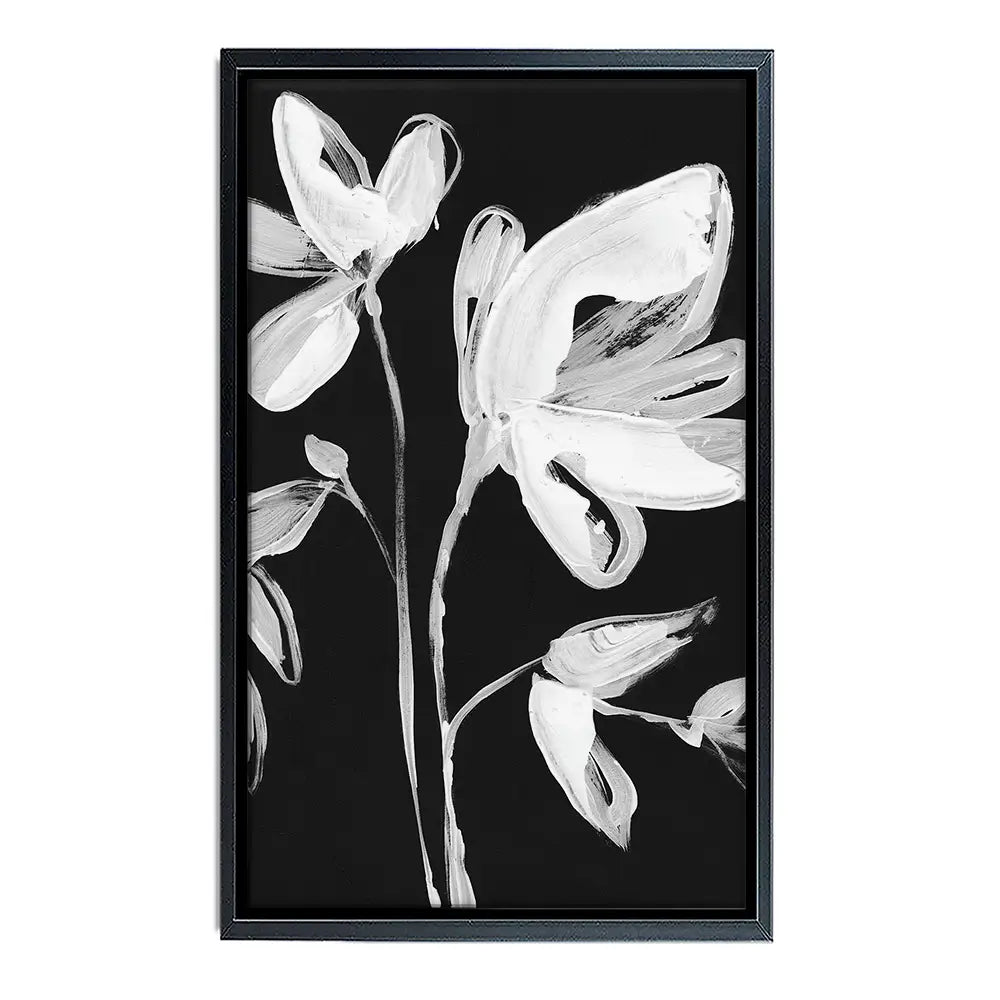 White Whimsical Flowers 2 Canvas Print White Whimsical Flowers 2 Canvas Print wall art product Jennifer Goldberger