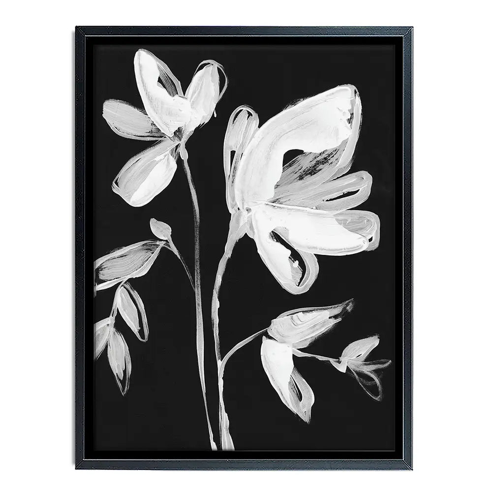 White Whimsical Flowers 2 Canvas Print White Whimsical Flowers 2 Canvas Print wall art product Jennifer Goldberger