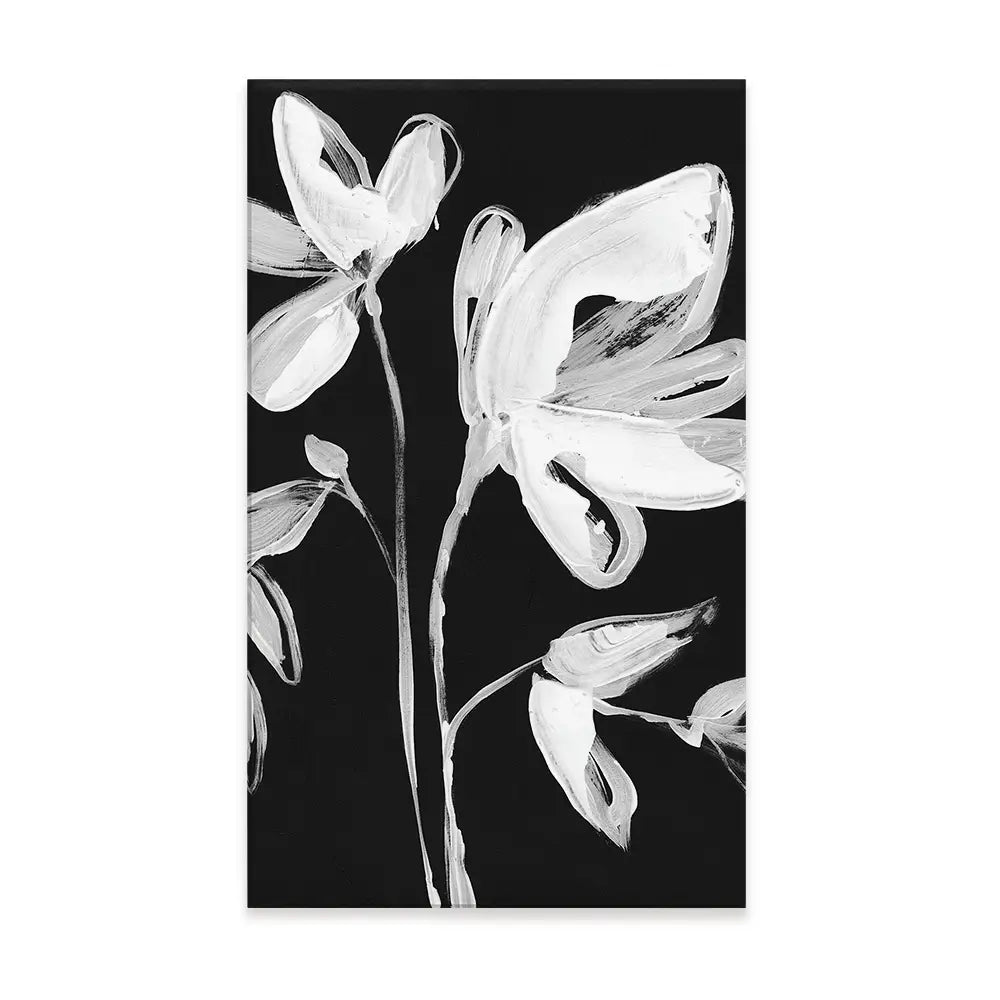 White Whimsical Flowers 2 Canvas Print White Whimsical Flowers 2 Canvas Print wall art product Jennifer Goldberger