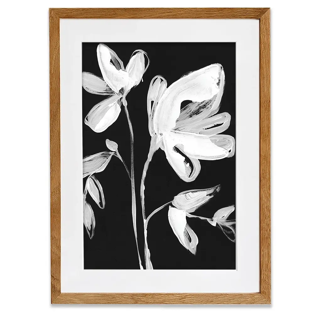 White Whimsical Flowers 2 Framed Art Print White Whimsical Flowers 2 Framed Art Print wall art product Jennifer Goldberger