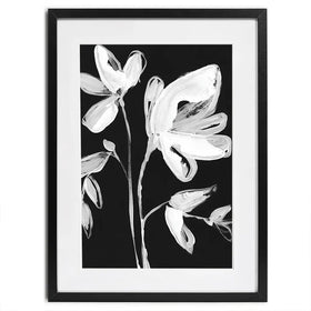 White Whimsical Flowers 2 Framed Art Print White Whimsical Flowers 2 Framed Art Print wall art product Jennifer Goldberger