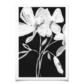 White Whimsical Flowers Art Print White Whimsical Flowers Art Print wall art product Jennifer Goldberger