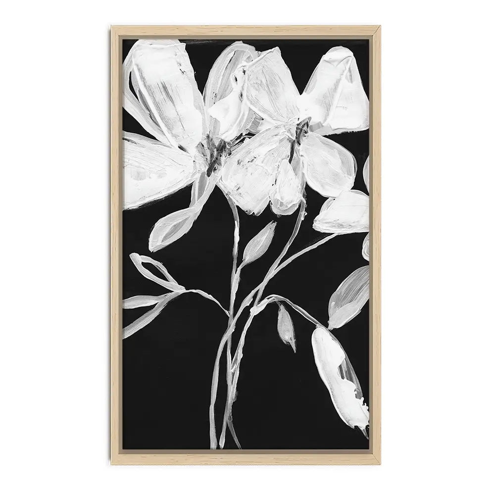 White Whimsical Flowers Canvas Print White Whimsical Flowers Canvas Print wall art product Jennifer Goldberger