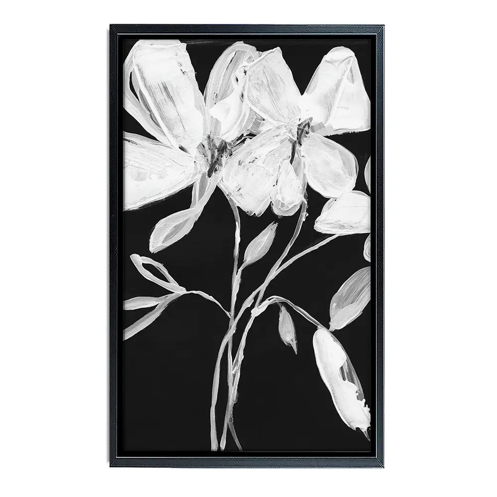 White Whimsical Flowers Canvas Print White Whimsical Flowers Canvas Print wall art product Jennifer Goldberger