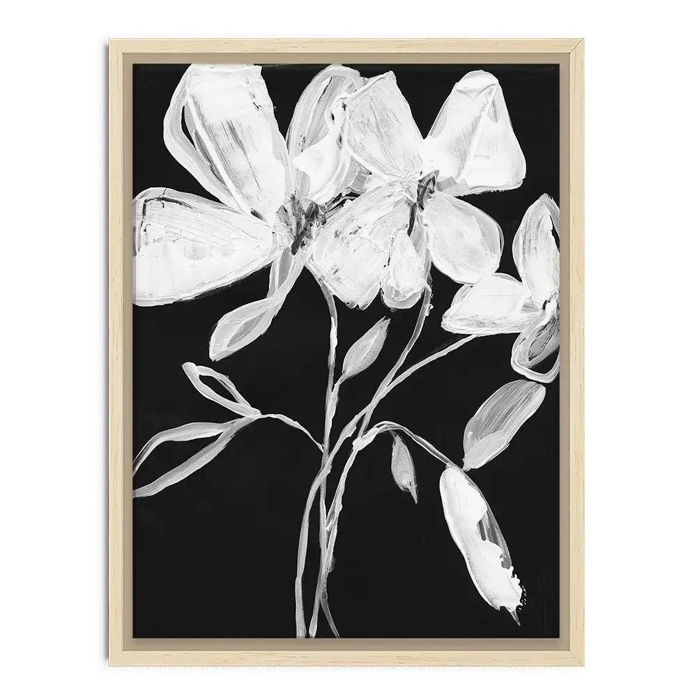 White Whimsical Flowers Canvas Print White Whimsical Flowers Canvas Print wall art product Jennifer Goldberger