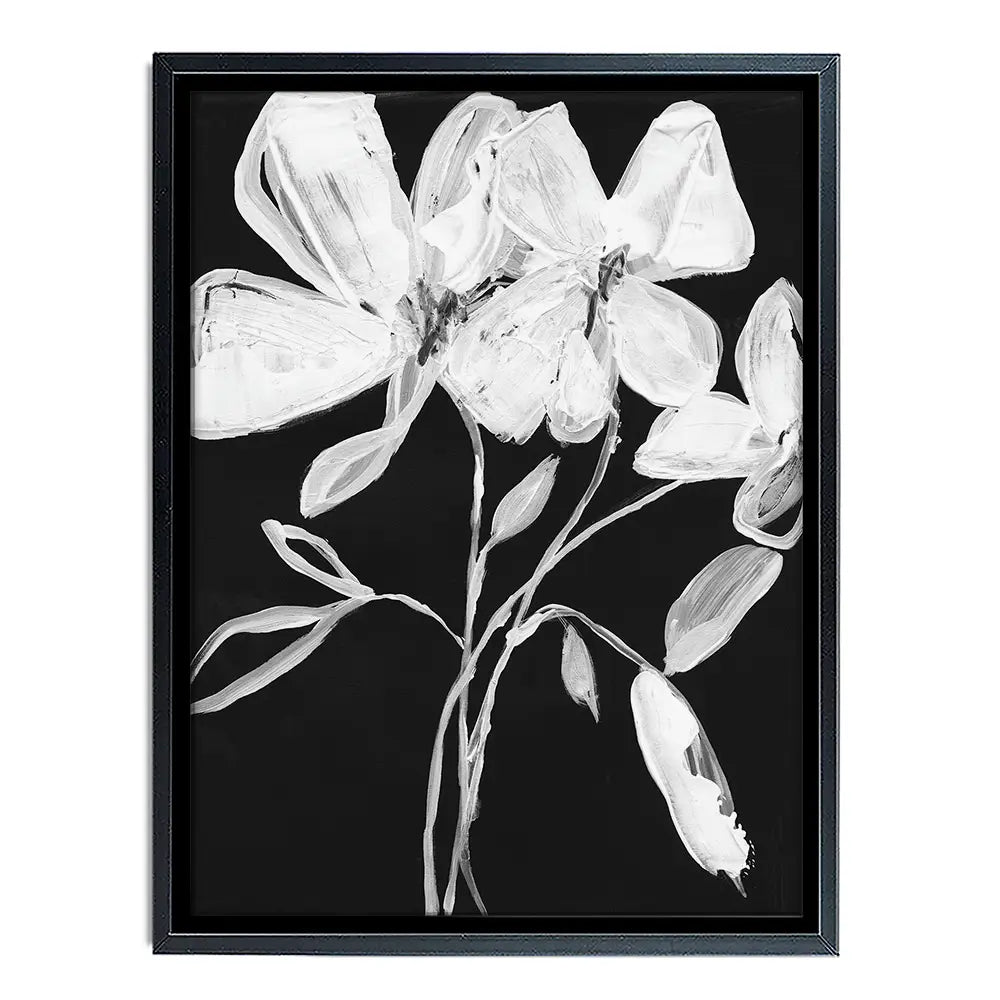 White Whimsical Flowers Canvas Print White Whimsical Flowers Canvas Print wall art product Jennifer Goldberger