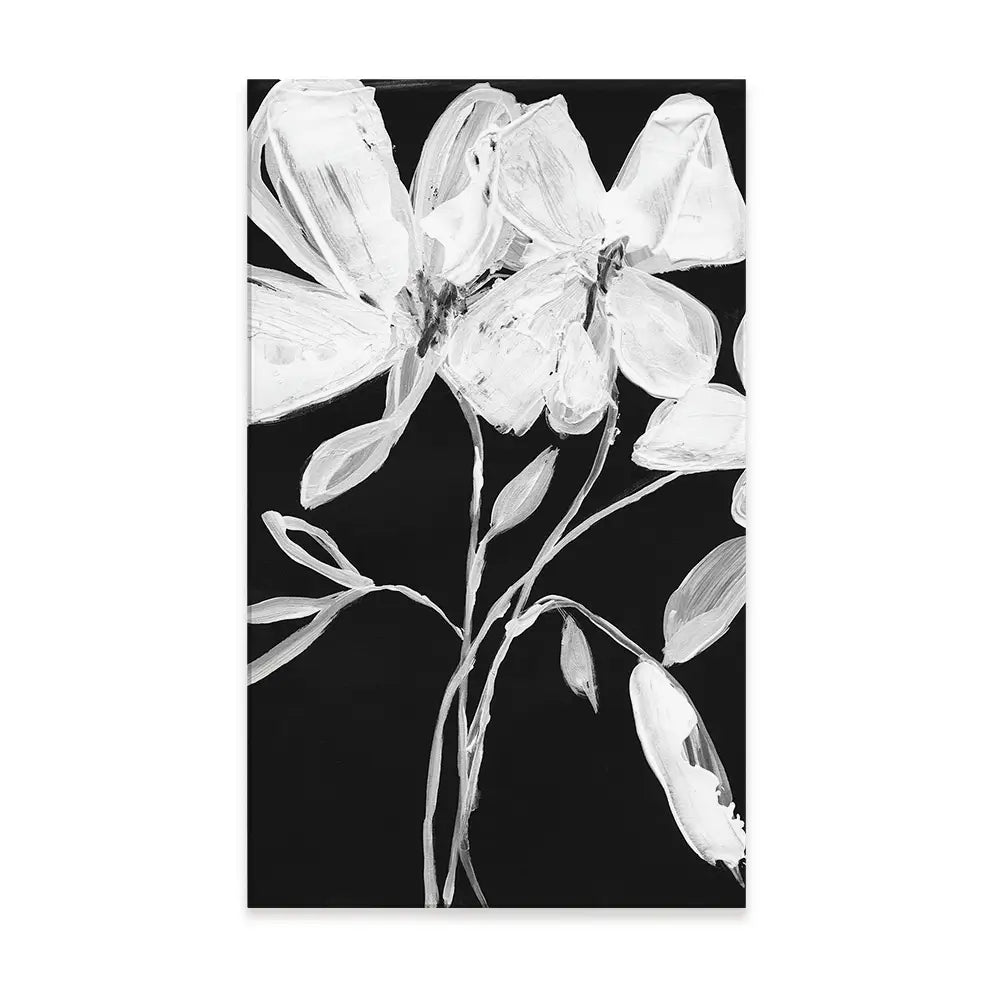 White Whimsical Flowers Canvas Print White Whimsical Flowers Canvas Print wall art product Jennifer Goldberger