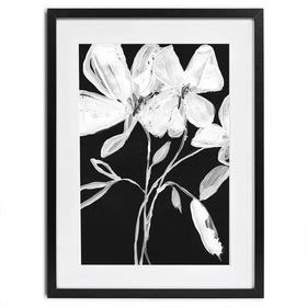 White Whimsical Flowers Framed Art Print White Whimsical Flowers Framed Art Print wall art product Jennifer Goldberger