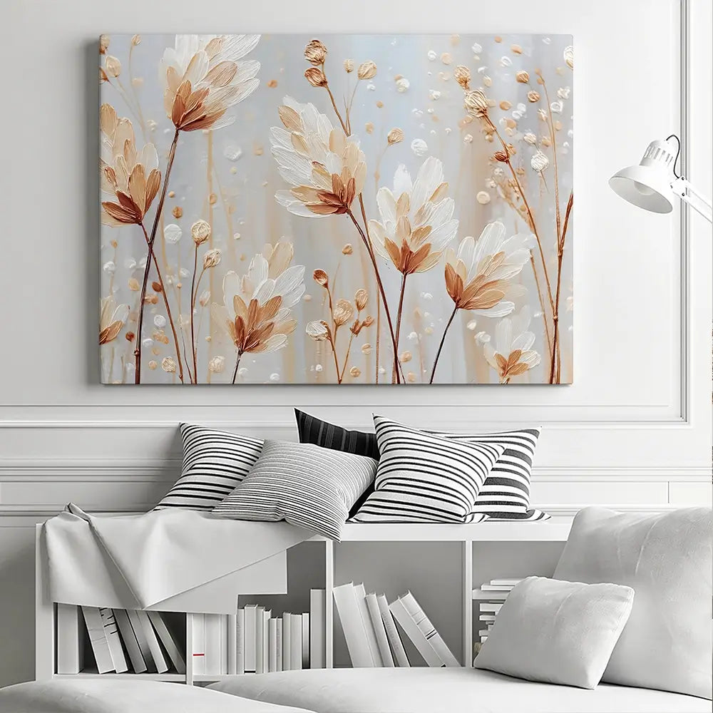 White Wild Grass Canvas Print White Wild Grass Canvas Print wall art product Gina Kelly - Independent