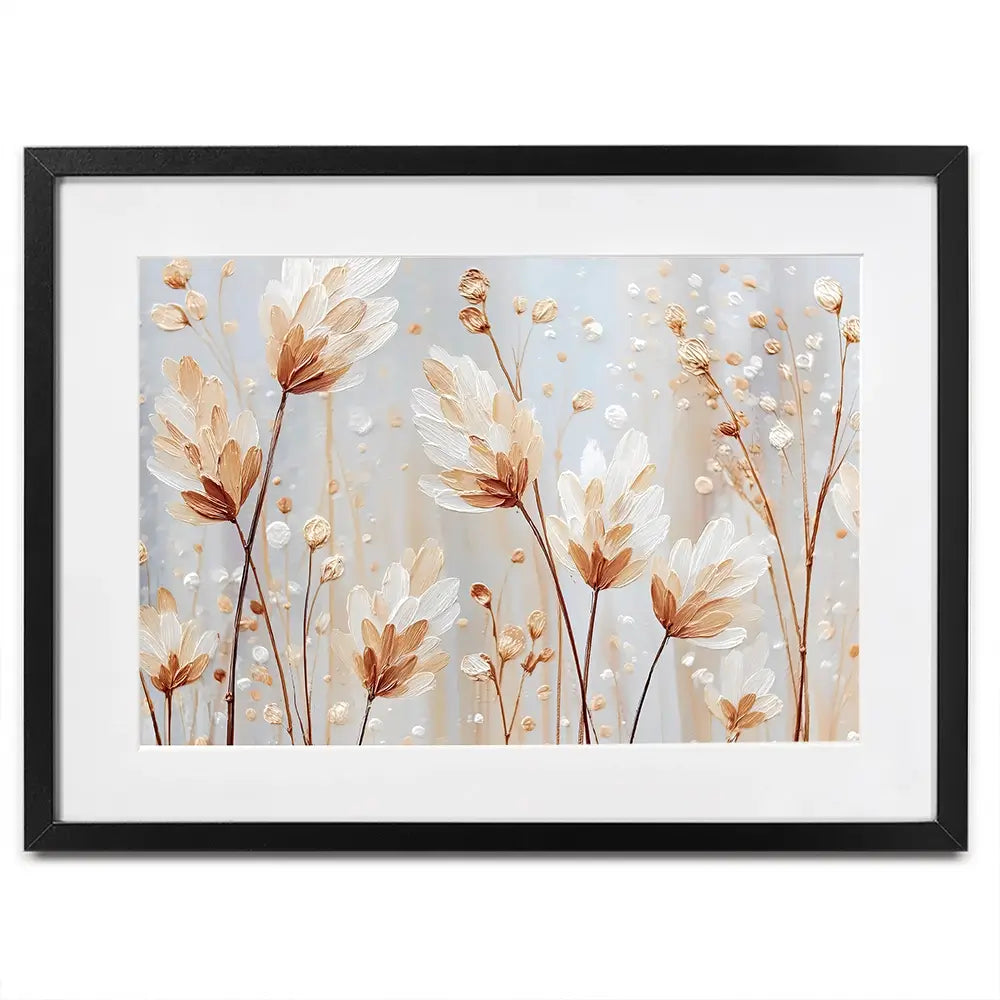 White Wild Grass Framed Art Print White Wild Grass Framed Art Print wall art product Gina Kelly - Independent