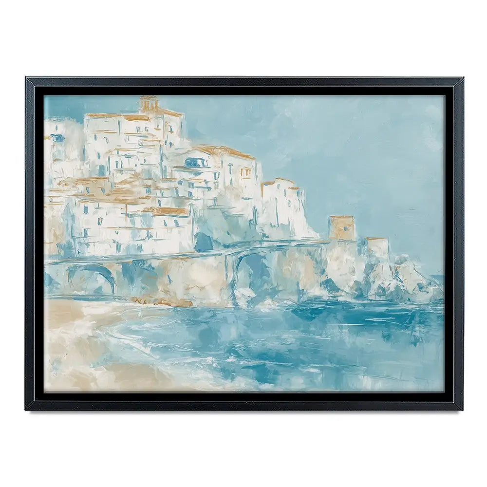 Whitewashed Town Above Tide Canvas Print Whitewashed Town Above Tide Canvas Print wall art product Chromatic Storm Studio