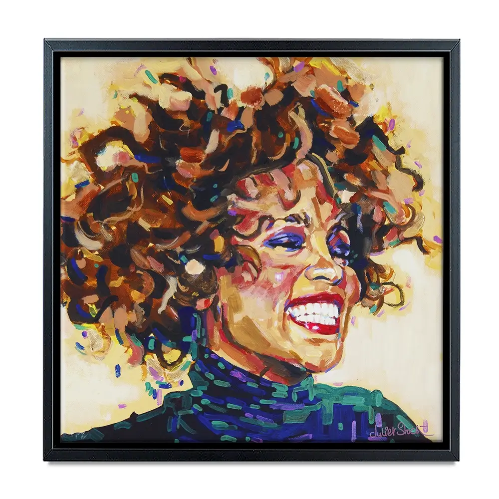 Whitney Houston I Wanna Dance Square Canvas Print Whitney Houston I Wanna Dance Square Canvas Print wall art product Juliet Stockton